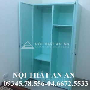 Tủ quần áo LẮP RÁP cao cấp 2 buồng màu xanh, Nội thất An An – MSP: TCCAA24