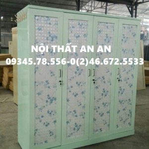 Tủ đựng quần áo bằng sắt THÁO LẮP cao cấp 4 buồng , Nội thất An An – MSP: TCCAA37