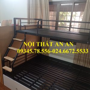 giường sắt 2 tầng khổ rộng 1m6x2m siêu khỏe-nội thất an an hà nội