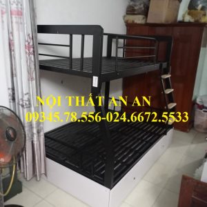 giường tầng sắt có cốp đồ gầm giường khỏe đẹp