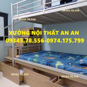 Giường tầng sắt, giường tầng cầu thang hộp sơn tĩnh điện