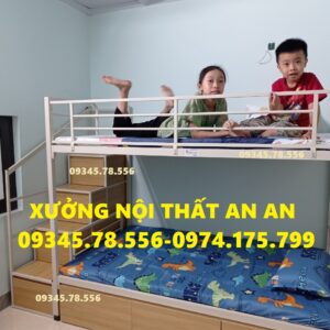 Giường tầng sắt, giường tầng cầu thang hộp sơn tĩnh điện
