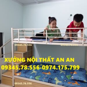 Giường tầng sắt, giường tầng cầu thang hộp sơn tĩnh điện