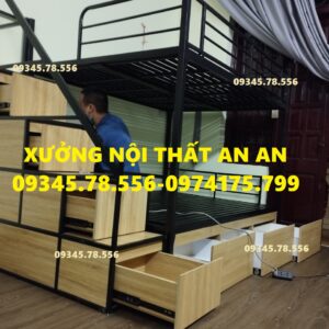 Giường tầng sắt, giường tầng cầu thang hộp sơn tĩnh điện