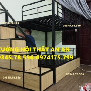 Giường tầng sắt, giường tầng cầu thang hộp sơn tĩnh điện