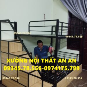 Giường tầng sắt, giường tầng cầu thang hộp sơn tĩnh điện