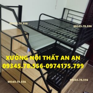 Giường tầng sắt, giường tầng cầu thang hộp sơn tĩnh điện