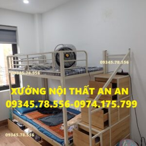 Giường tầng sắt, giường tầng cầu thang hộp sơn tĩnh điện
